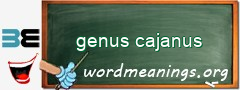 WordMeaning blackboard for genus cajanus